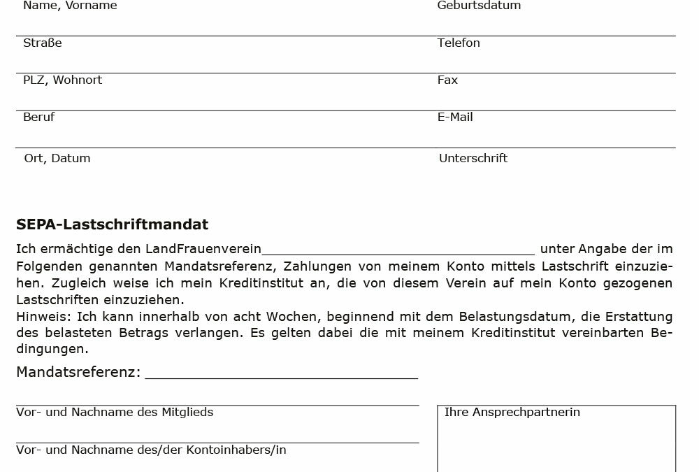 Beitrittserklärung