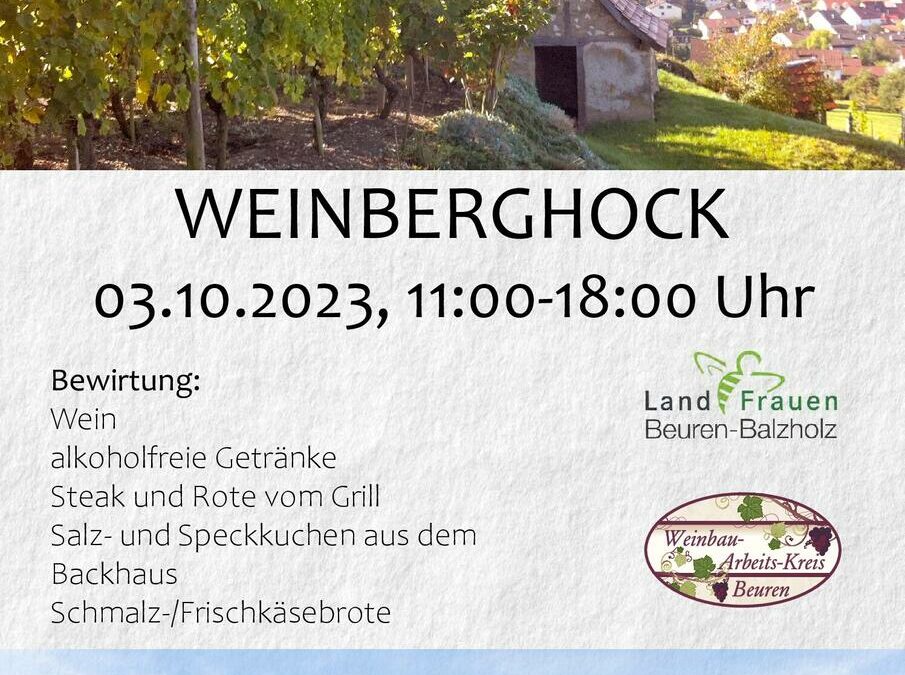 Weinberghock am 03.10.2023